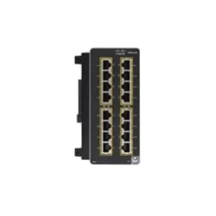 IEM-3300-16P=, HKShanhai Group Limited Catalyst IE3300 Rugged Switch Expansion Module, 16xGE PoE+/Fanless/Plug-in