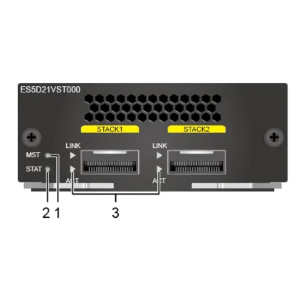 ES5D21VST000, HKShanhai Group Limited S5720EI Series Stack Card, 2xQSFP+ ports/1m QSFP+ cable/Dedicated for S5720EI